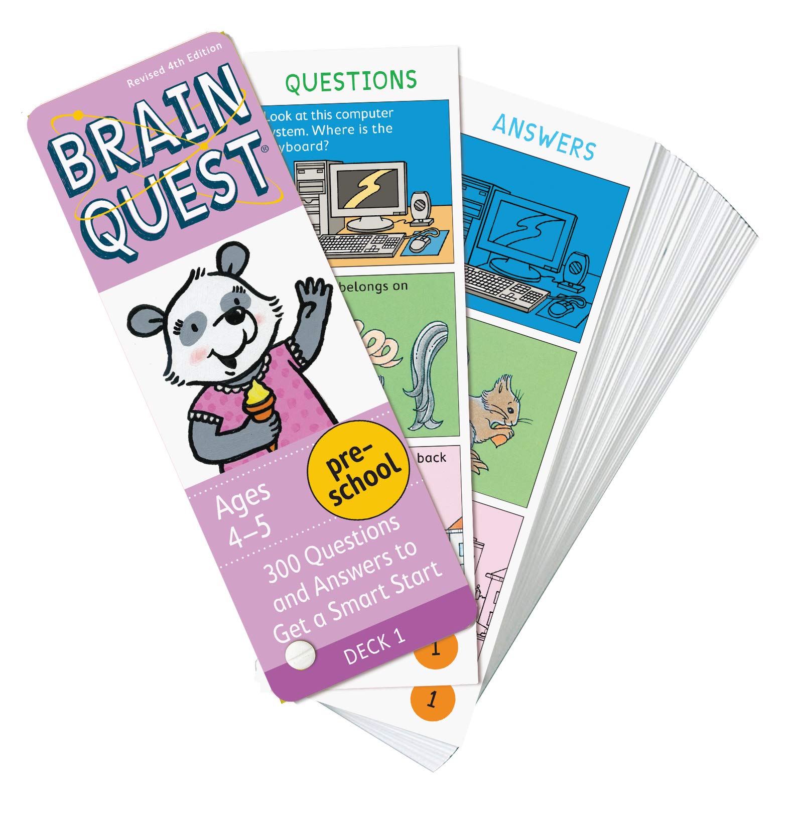 Brain Quest Preschool, revised 4th edition: 300 Questions and Answers to Get a Smart Start (Brain Quest Decks) - Workman Publishing - The English Bookshop