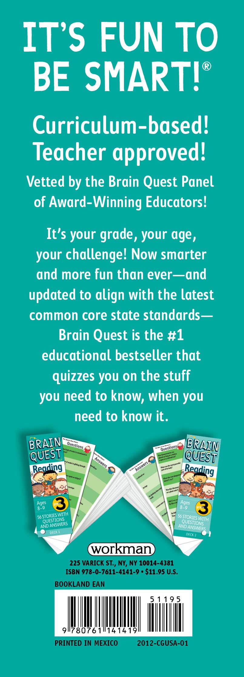 Brain Quest Grade 3 Reading: 56 Stories with Questions and Answers (Brain Quest Decks) - Workman Publishing - The English Bookshop