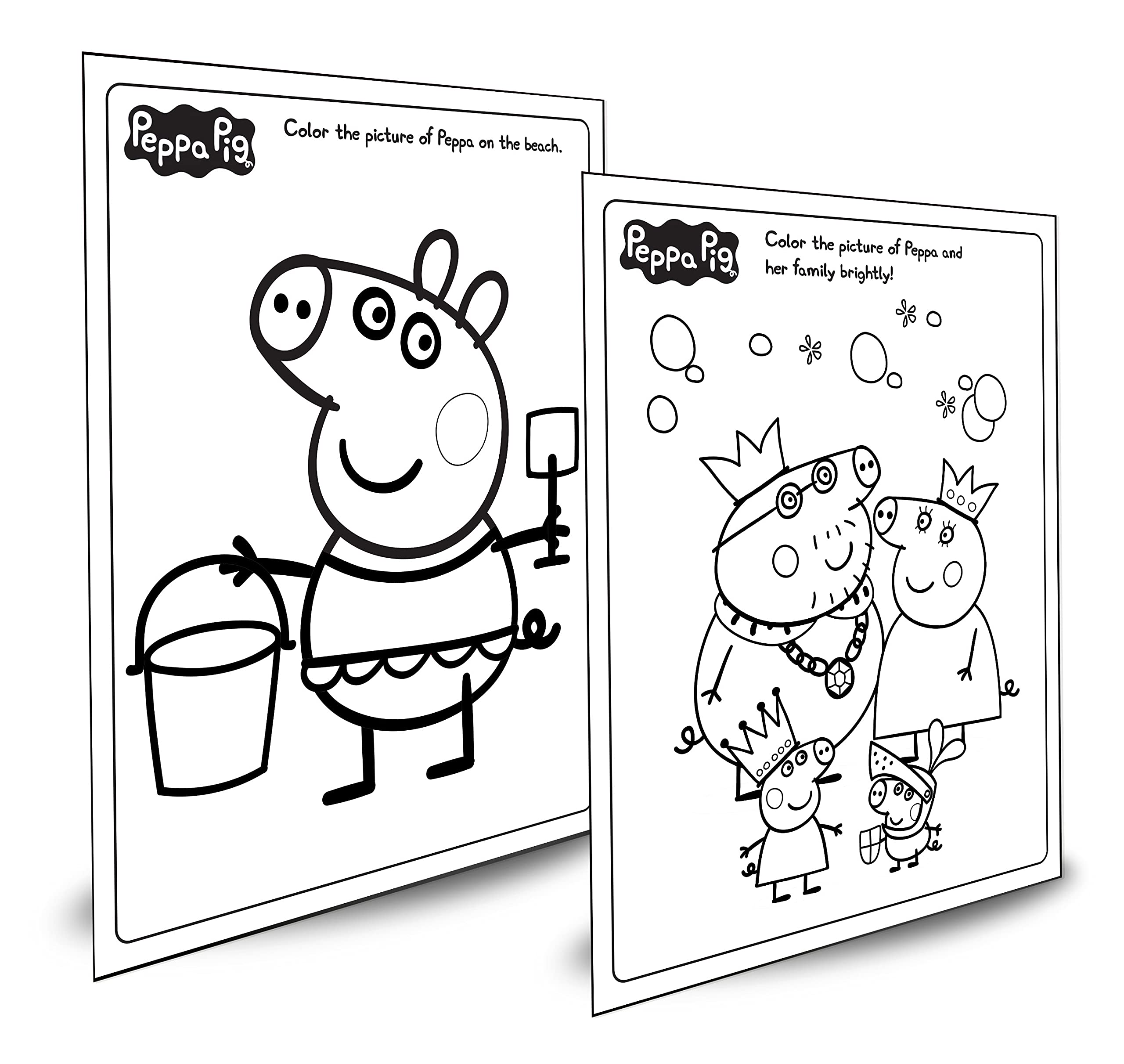 Peppa Pig - Peppa And Friends : Fun Learning Set (with Wipe and Clean Mats, Coloring Sheets, Stickers, Appreciation Certificate and Pen) - The English Bookshop Kuwait