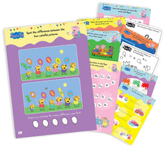 Peppa Pig - Peppa And Friends : Fun Learning Set (with Wipe and Clean Mats, Coloring Sheets, Stickers, Appreciation Certificate and Pen) - The English Bookshop Kuwait