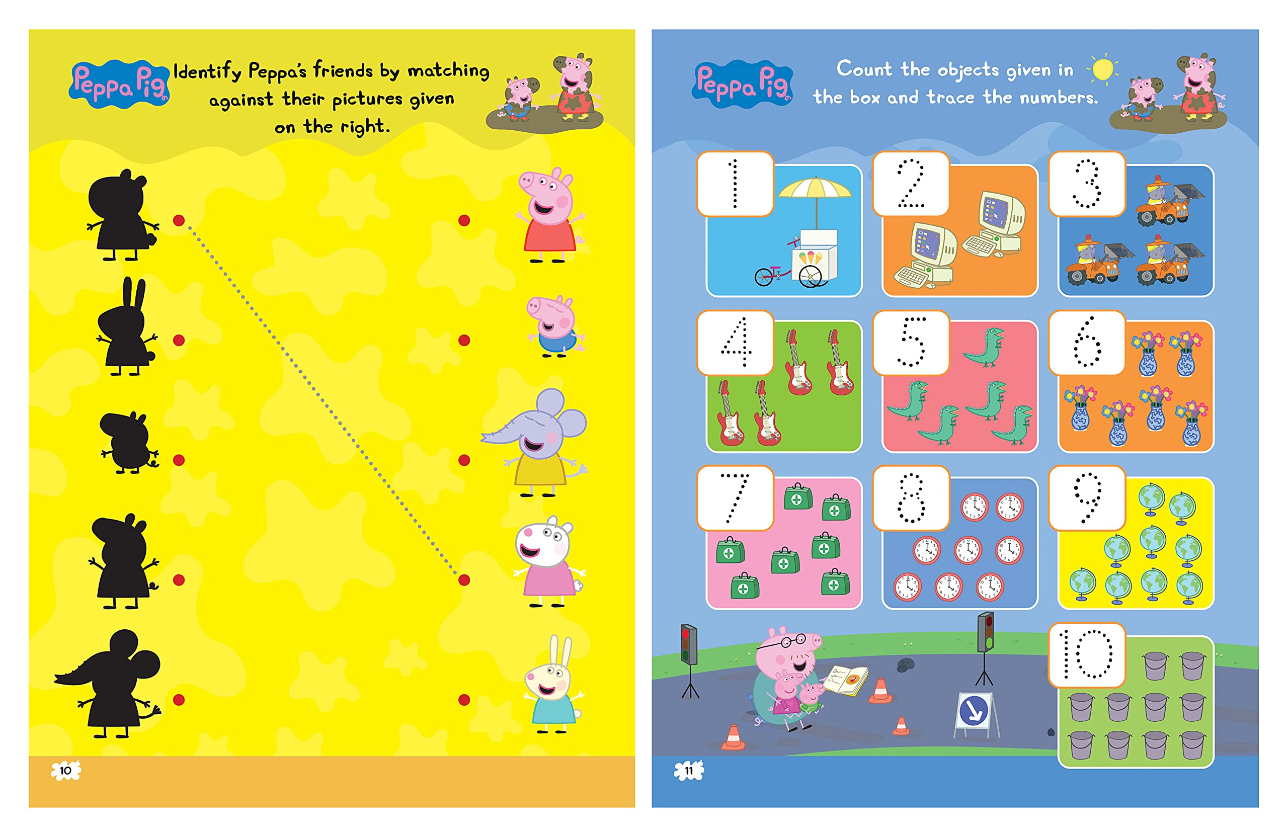 Peppa Pig - Peppa Loves Muddy Puddles: Fun Learning Set (With Wipe And Clean Mats, Coloring Sheets, - The English Bookshop Kuwait