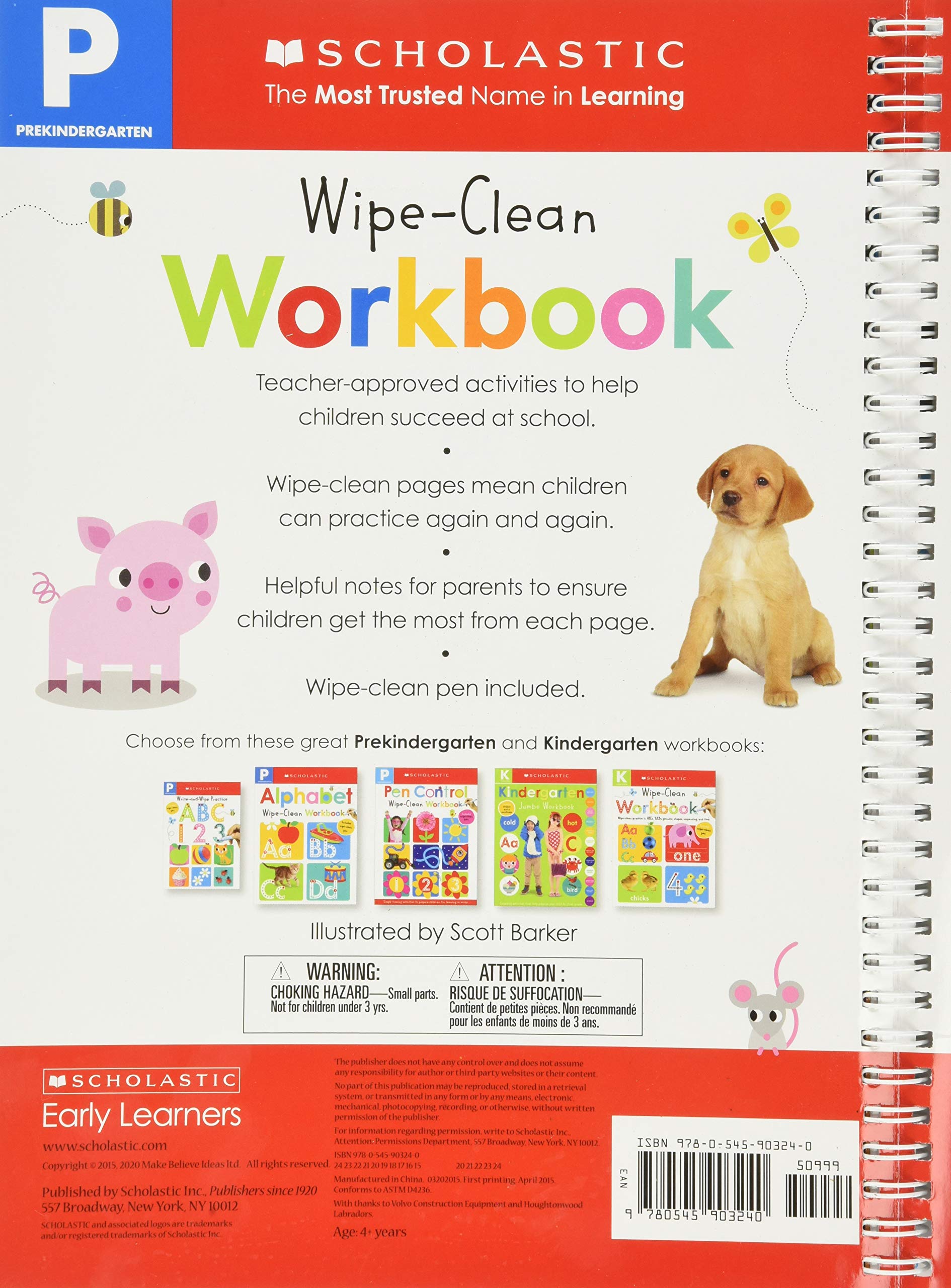 Pre-K Wipe-Clean Workbook: Scholastic Early Learners (Wipe-Clean Workbook) - The English Bookshop