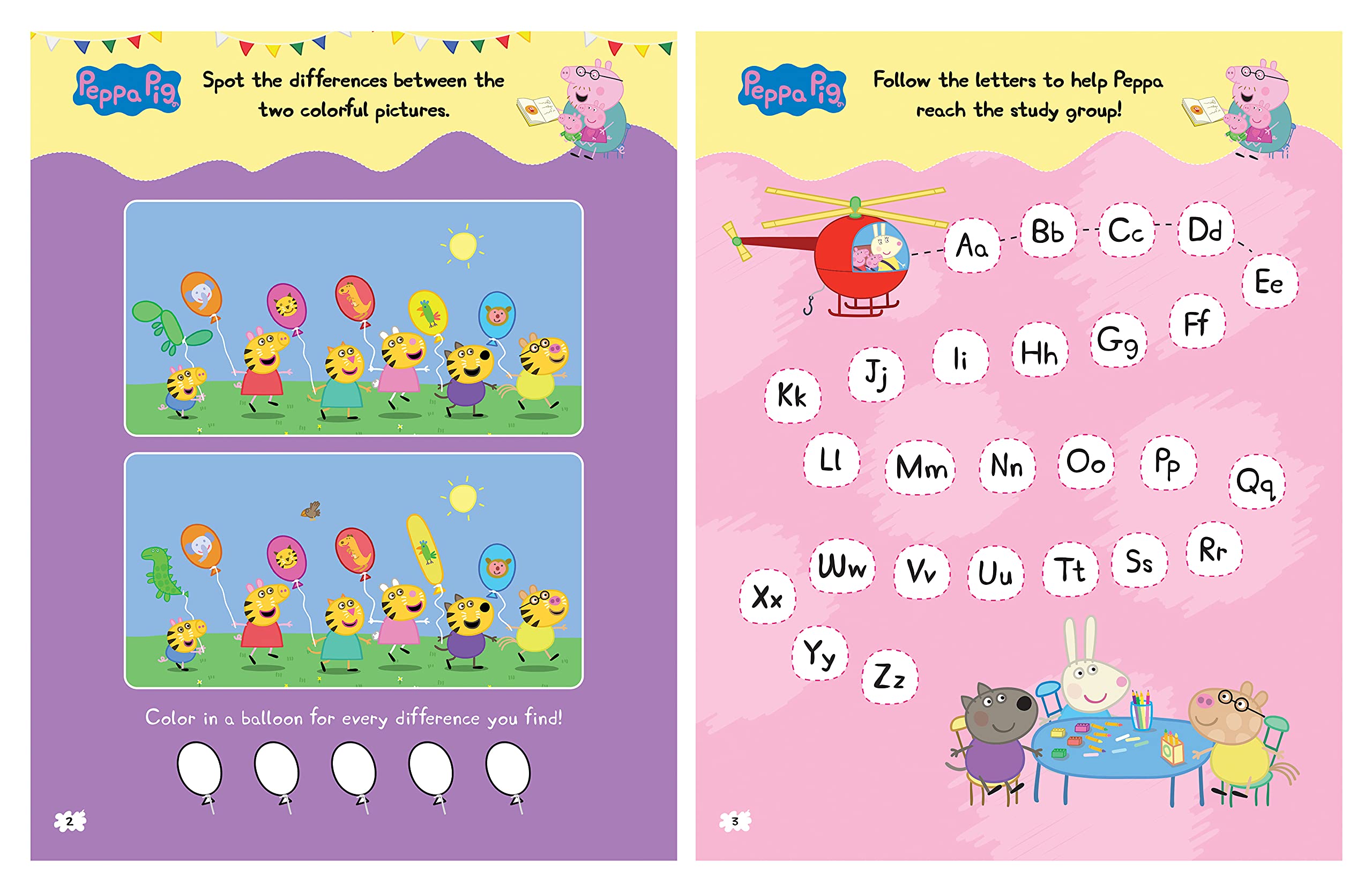 Peppa Pig - Peppa And Friends : Fun Learning Set (with Wipe and Clean Mats, Coloring Sheets, Stickers, Appreciation Certificate and Pen) - The English Bookshop Kuwait