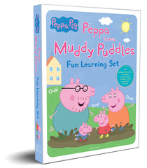 Peppa Pig - Peppa Loves Muddy Puddles: Fun Learning Set (With Wipe And Clean Mats, Coloring Sheets, - The English Bookshop Kuwait