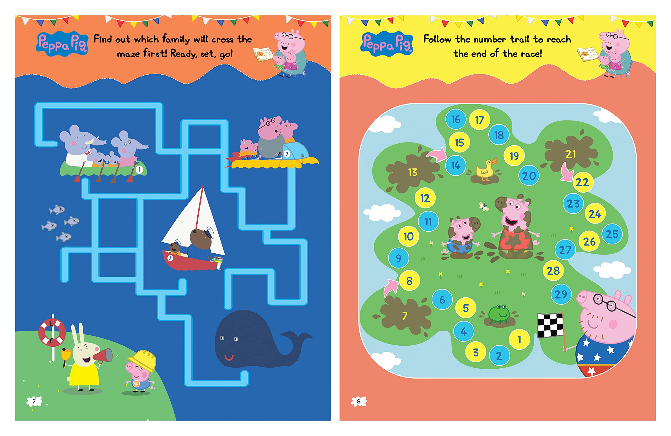 Peppa Pig - Peppa And Friends : Fun Learning Set (with Wipe and Clean Mats, Coloring Sheets, Stickers, Appreciation Certificate and Pen) - The English Bookshop Kuwait