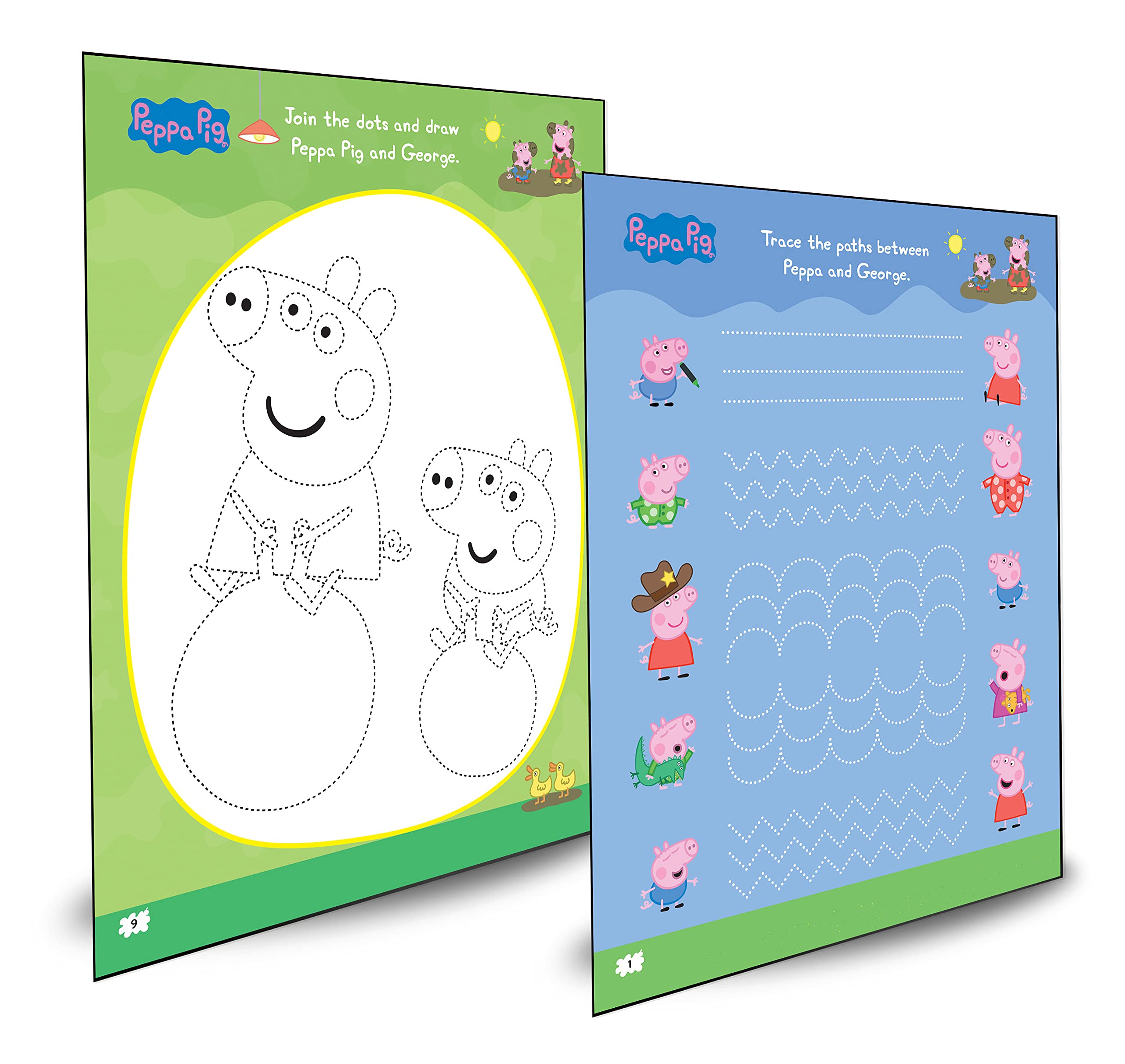 Peppa Pig - Peppa Loves Muddy Puddles: Fun Learning Set (With Wipe And Clean Mats, Coloring Sheets, - The English Bookshop Kuwait
