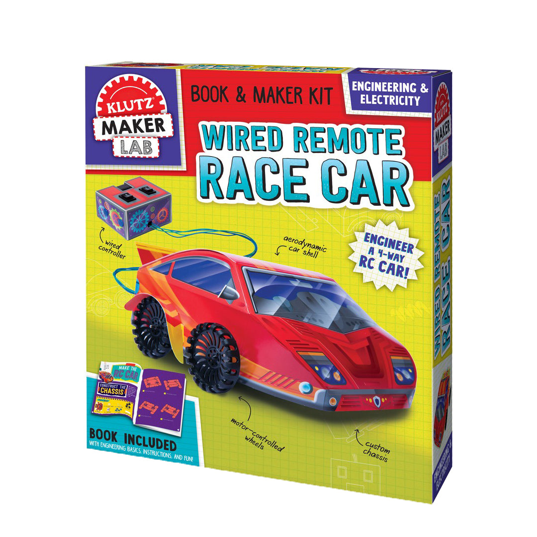 Klutz Wired Remote Race Car: Maker Lab STEM Kit - Klutz - The English Bookshop