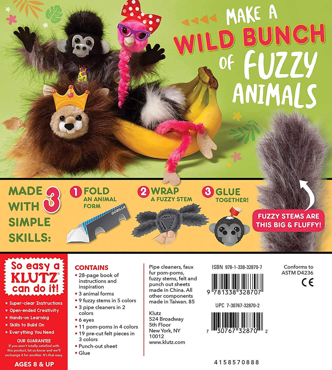 Klutz Make Your Own Fuzzimals Craft Kit - The English Bookshop Kuwait