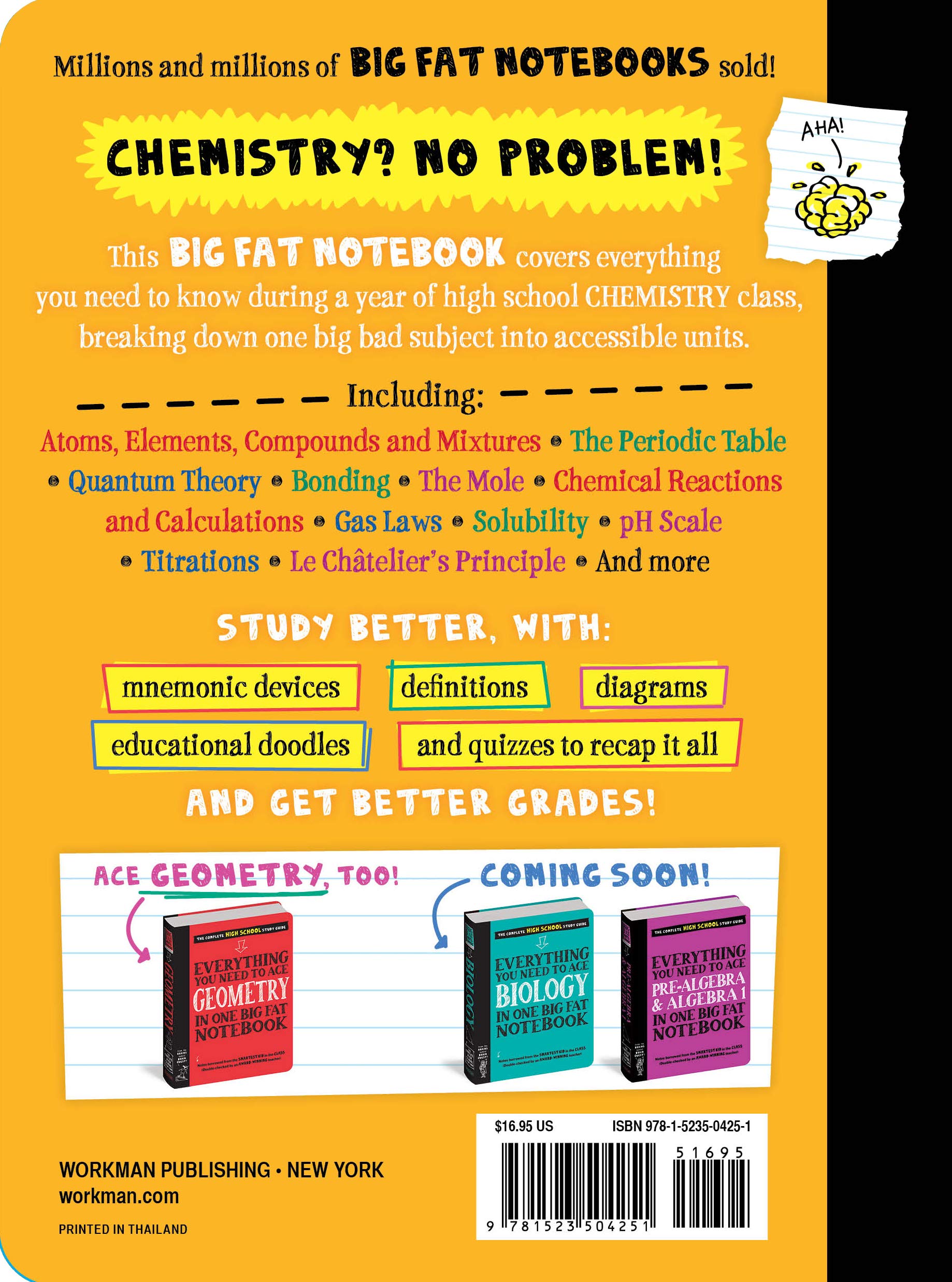 Everything You Need to Ace Chemistry in One Big Fat Notebook - The English Bookshop Kuwait
