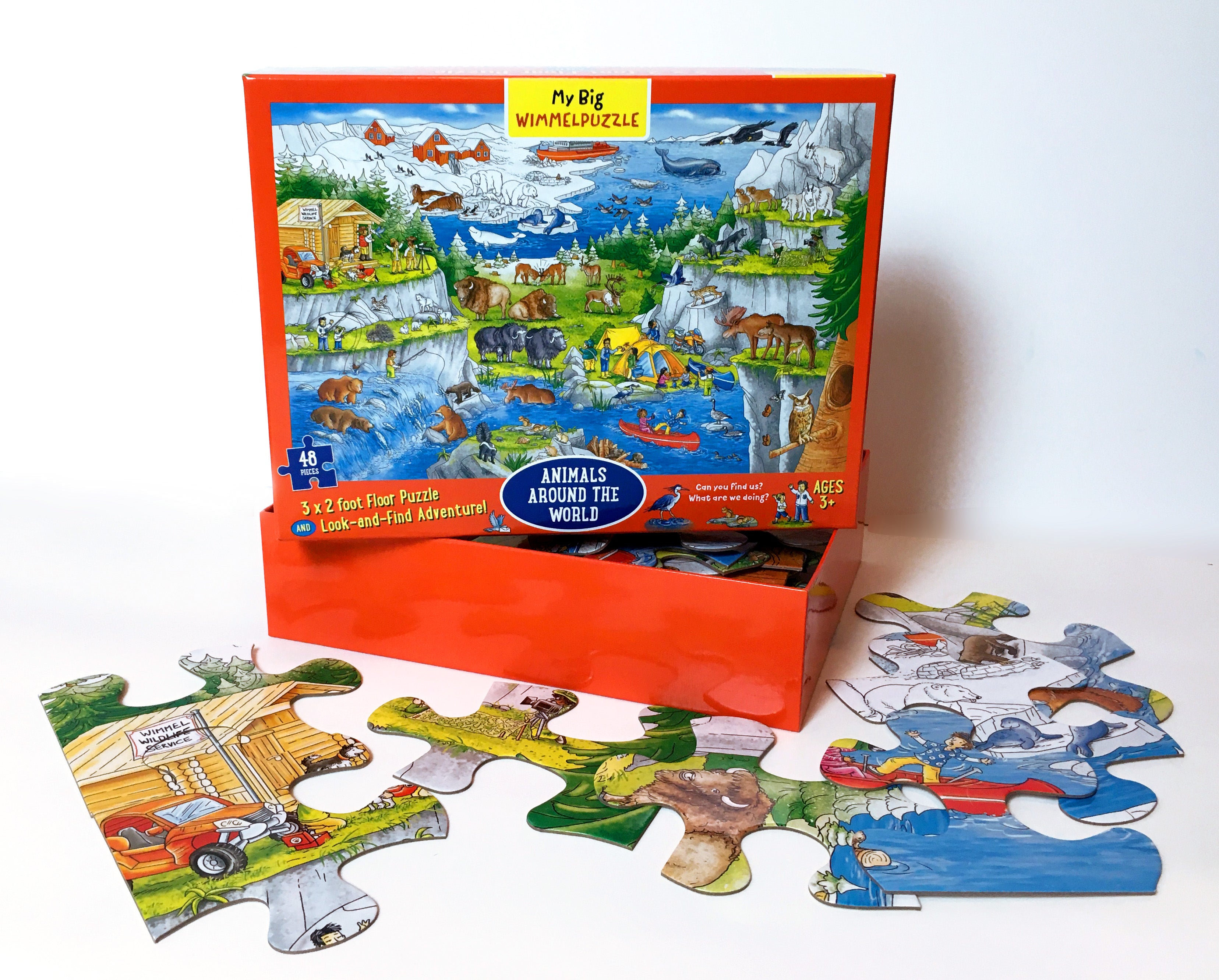 My Big Wimmelpuzzle-Animals Around the World Floor Puzzle, 48-Piece - Stefan Lohr - The English Bookshop