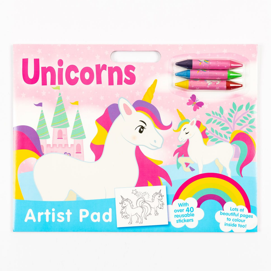 Alligator Books Unicorns Artist Pad with Crayons - The English Bookshop Kuwait