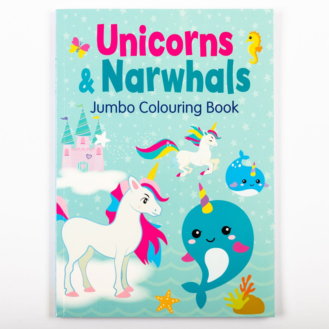 Unicorns and Narwhals Jumbo Colouring Book - The English Bookshop Kuwait