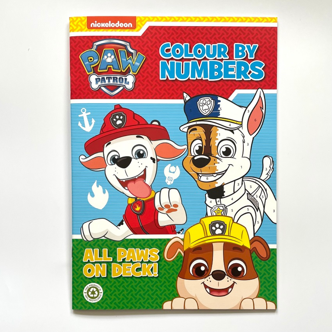 Paw Patrol Colour By Numbers - The English Bookshop Kuwait