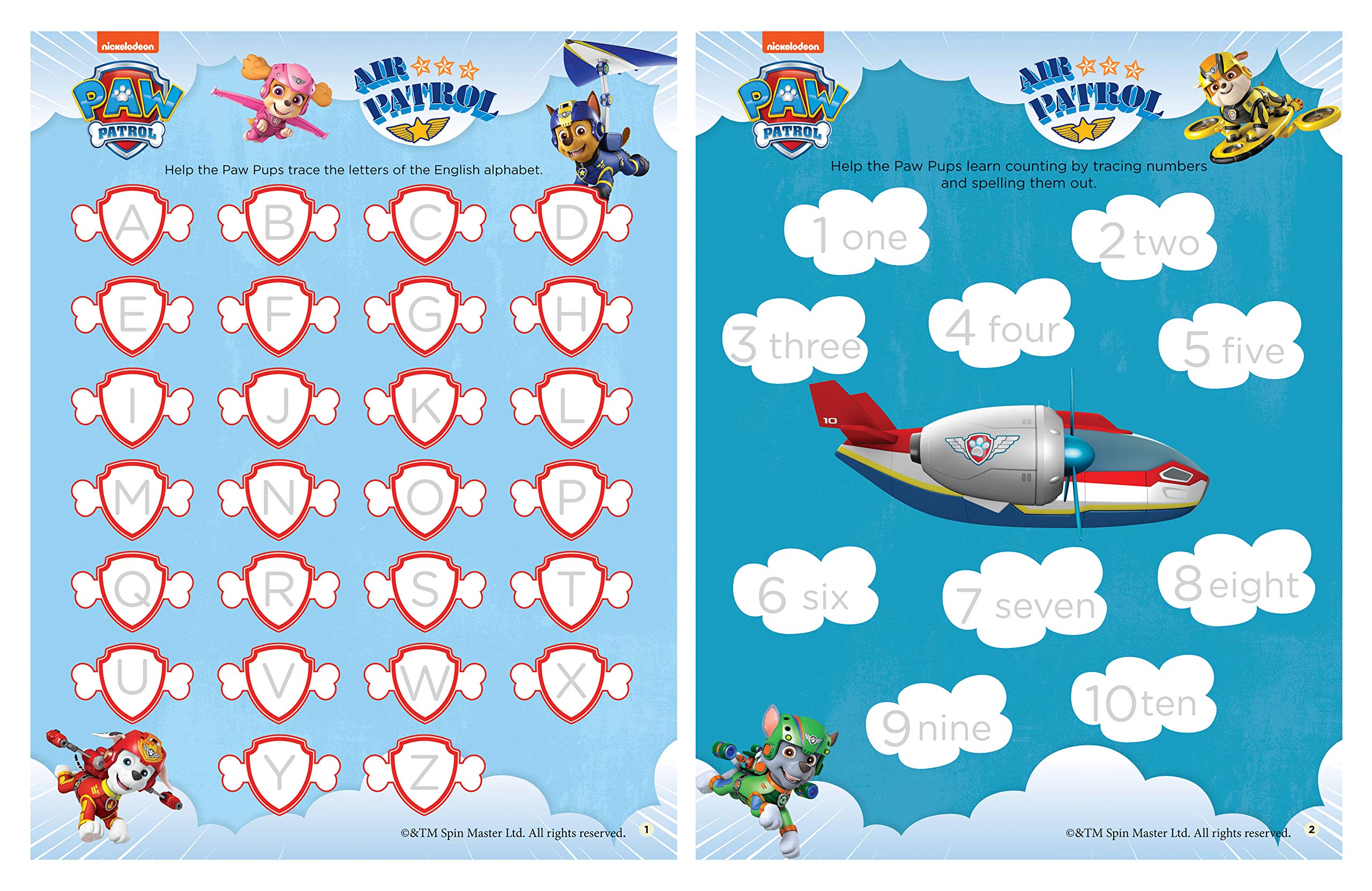 Nickelodeon Paw Patrol - Air Patrol Heroes of The Sky! : Fun Learning Set (With Wipe And Clean Mats, - The English Bookshop Kuwait