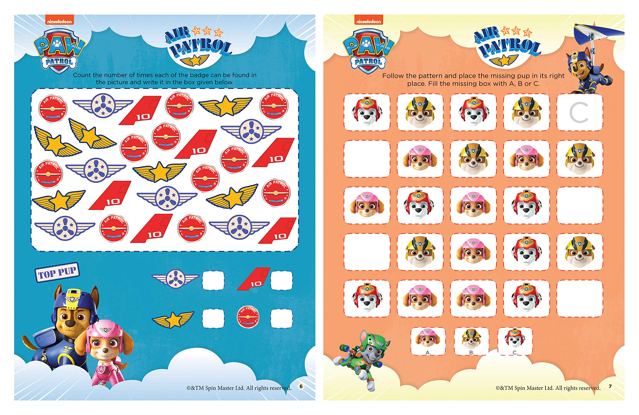 Nickelodeon Paw Patrol - Air Patrol Heroes of The Sky! : Fun Learning Set (With Wipe And Clean Mats, - The English Bookshop Kuwait