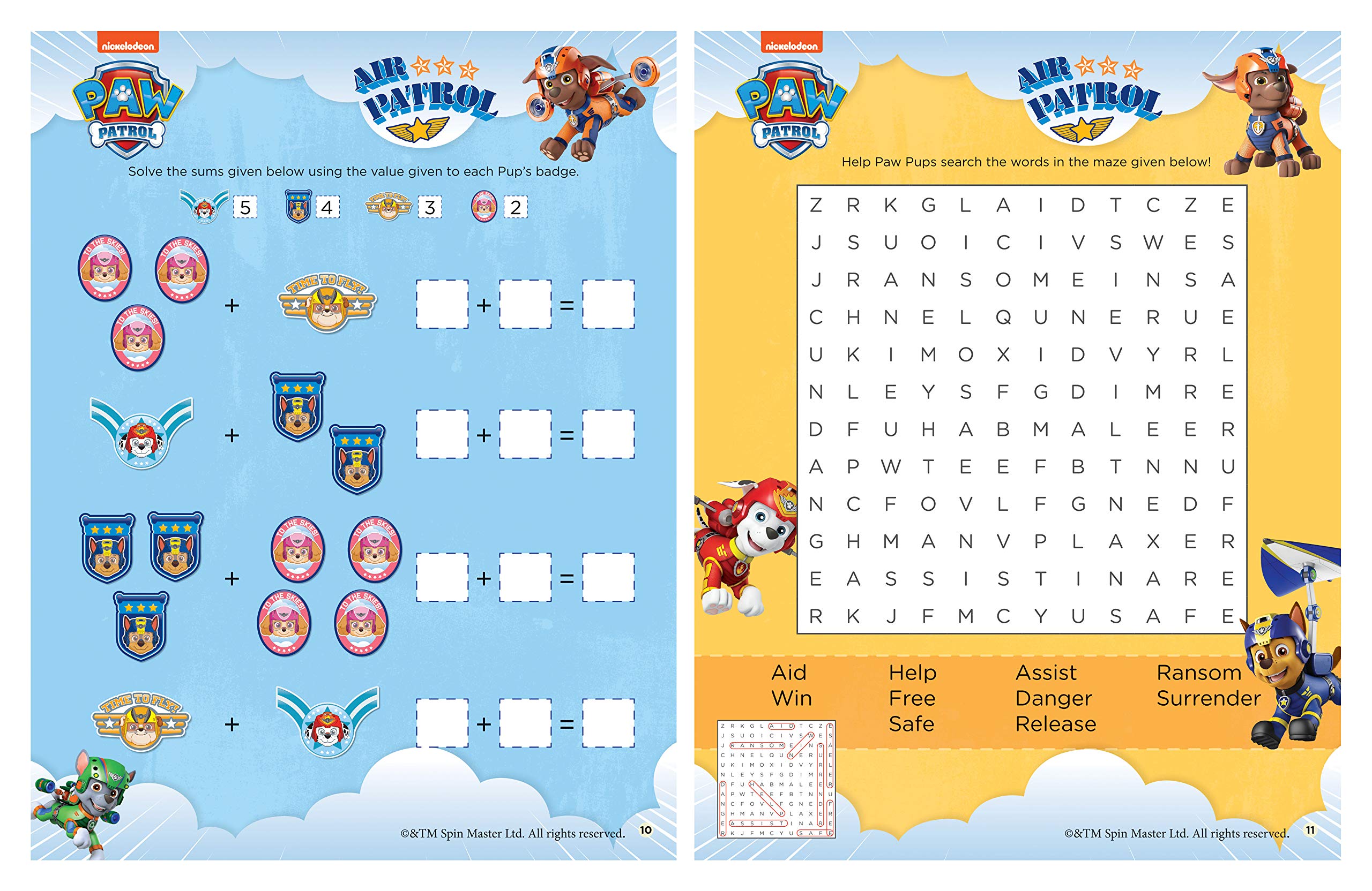 Nickelodeon Paw Patrol - Air Patrol Heroes of The Sky! : Fun Learning Set (With Wipe And Clean Mats, - The English Bookshop Kuwait