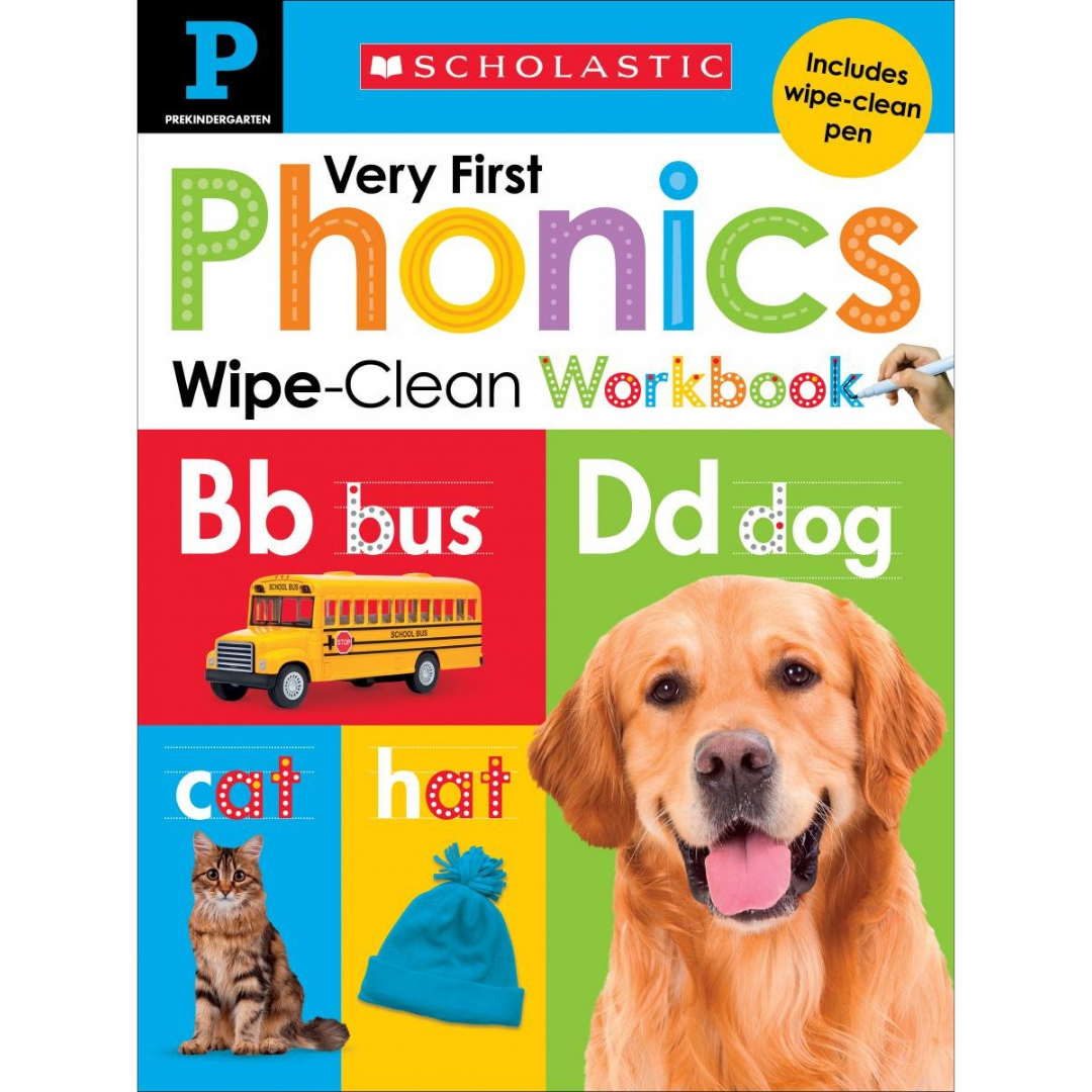Very First Phonics Pre-K Wipe-Clean Workbook: Scholastic Early Learners (Wipe-Clean Workbook) - The English Bookshop