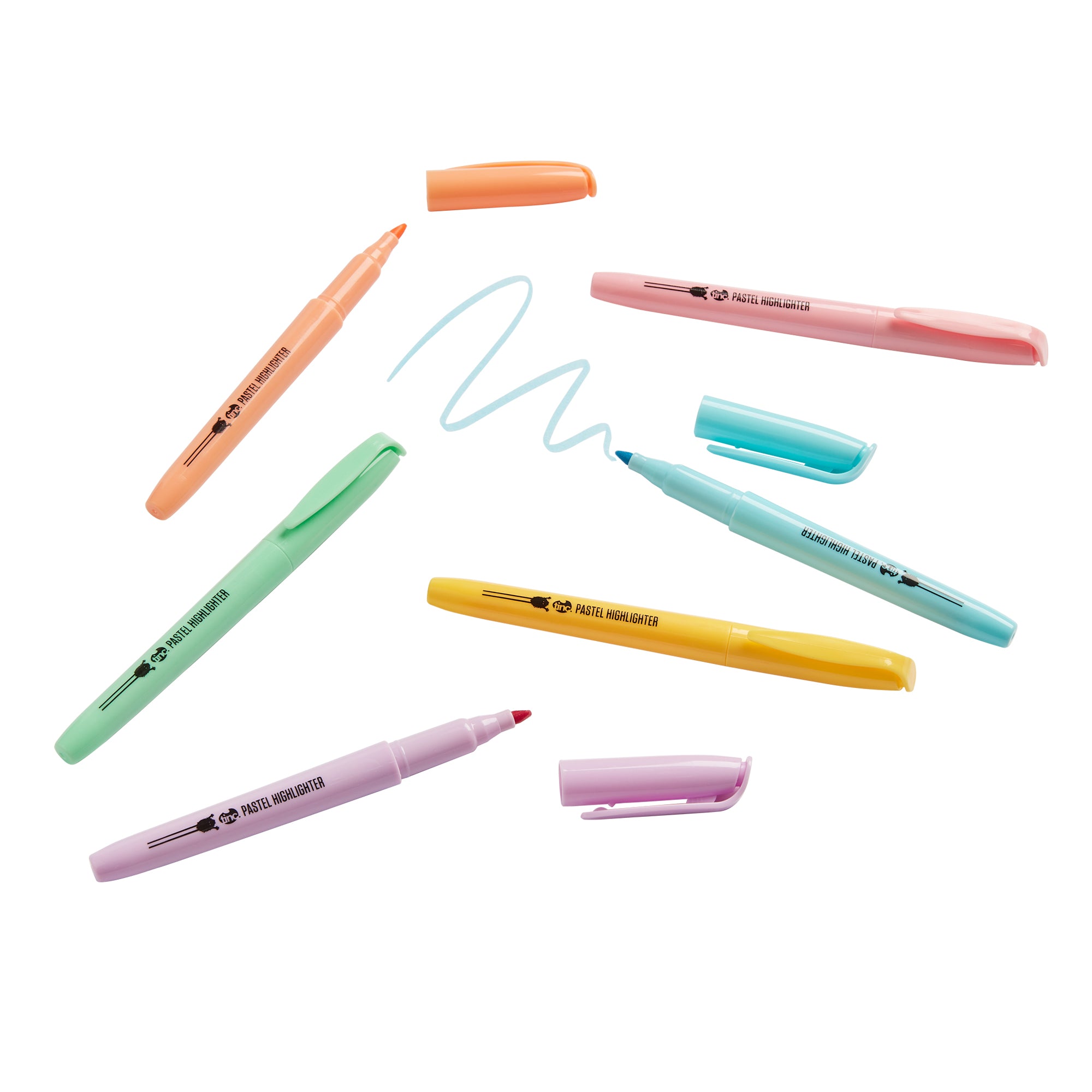 Set Of 6 Pastel Highlighters - The English Bookshop Kuwait