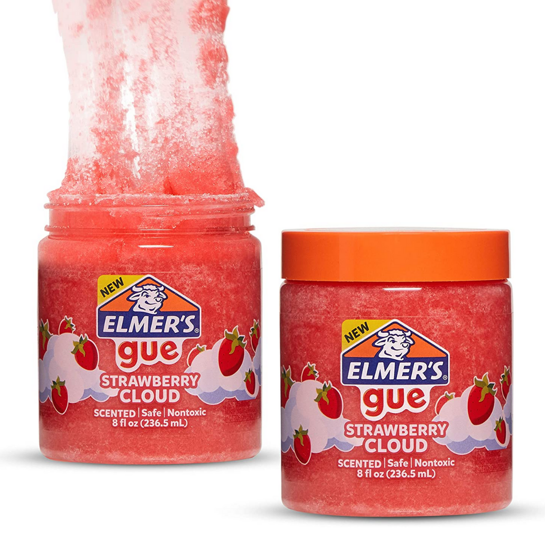 Elmer's GUE Pre-Made Slime, Strawberry Cloud Slime, Scented - The English Bookshop