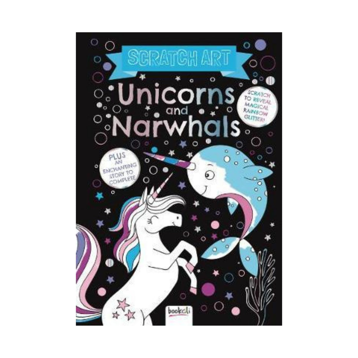 Scratch Art Fun: Unicorns and Narwhals (Metallic) - The English Bookshop