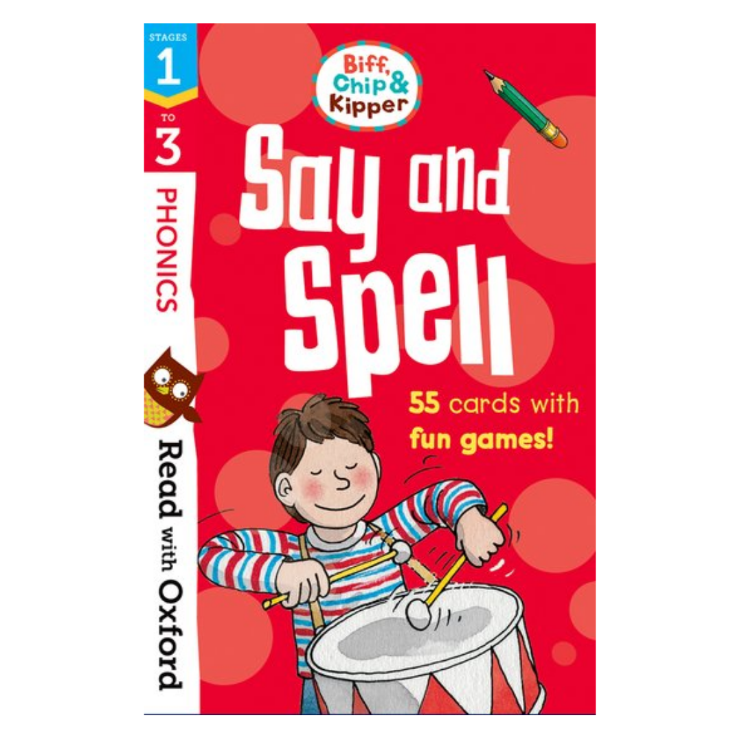 Read with Oxford: Stages 1-3: Biff, Chip and Kipper: Say and Spell Flashcards - The English Bookshop