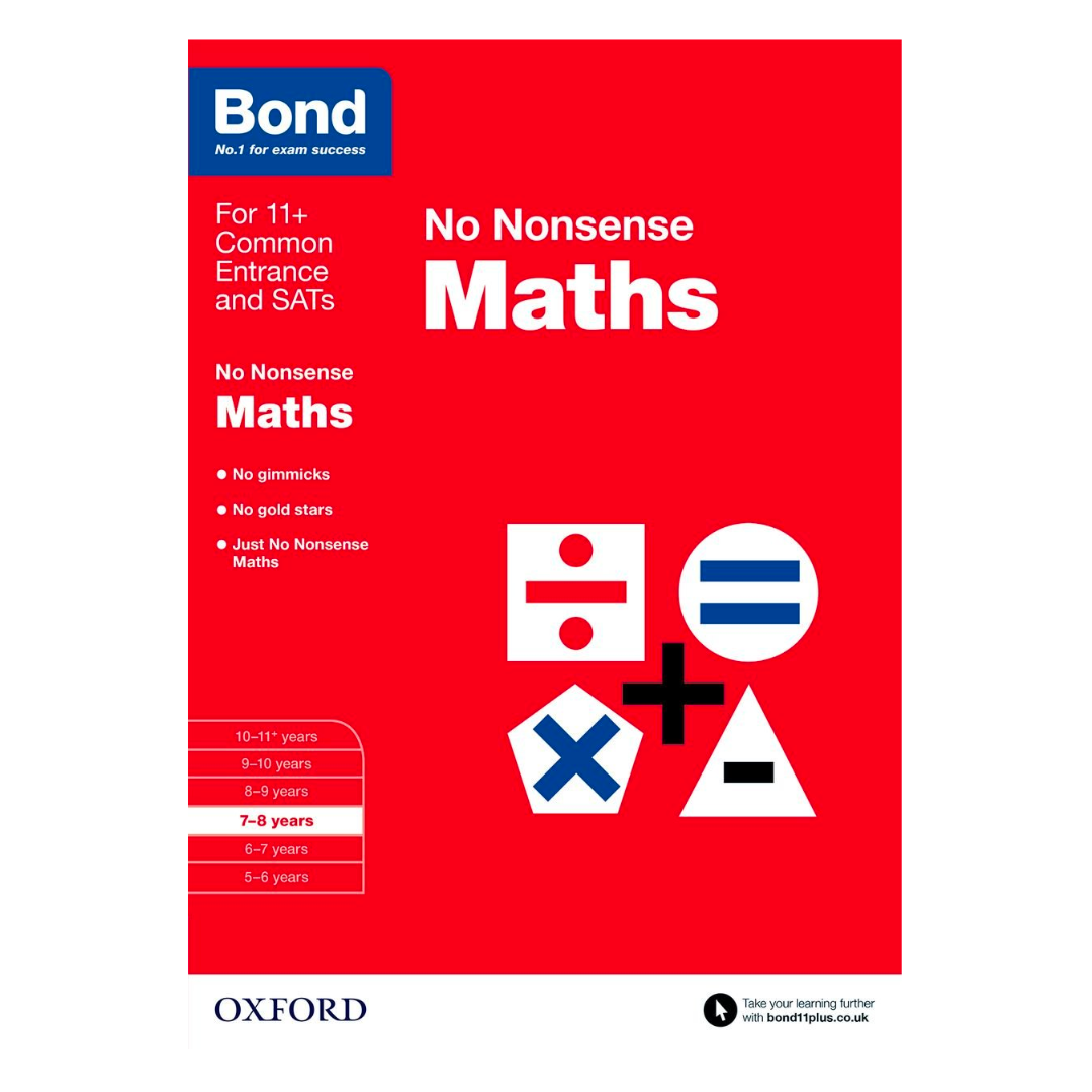 Bond: Maths: No Nonsense: 7-8 Years - The English Bookshop Kuwait