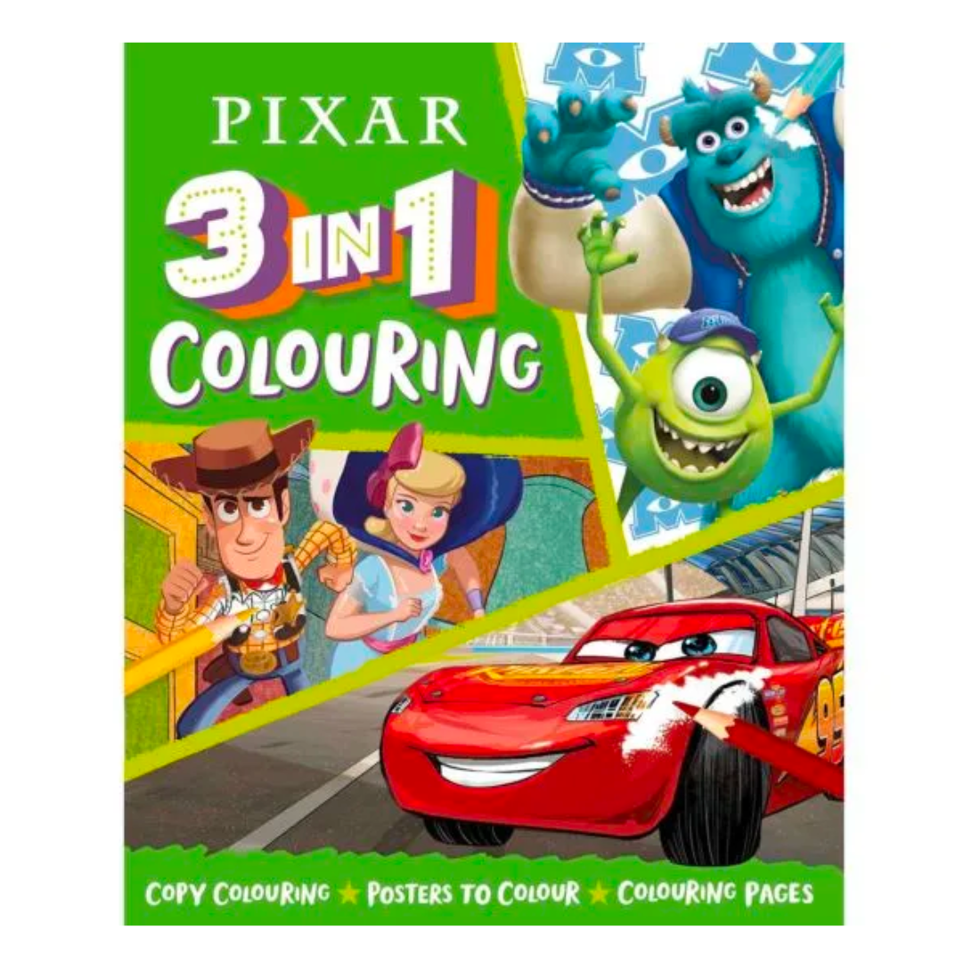 Pixar: 3 in 1 Colouring - The English Bookshop Kuwait