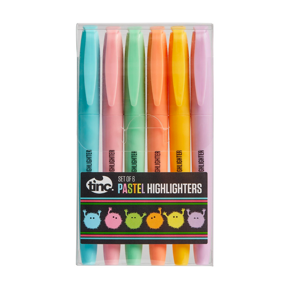 Set of 6 Pastel Highlighters 