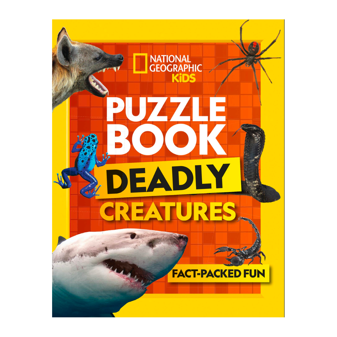 Puzzle Book Deadly Creatures: Brain-tickling quizzes, sudokus, crosswords and wordsearches (National Geographic Kids) - The English Bookshop Kuwait