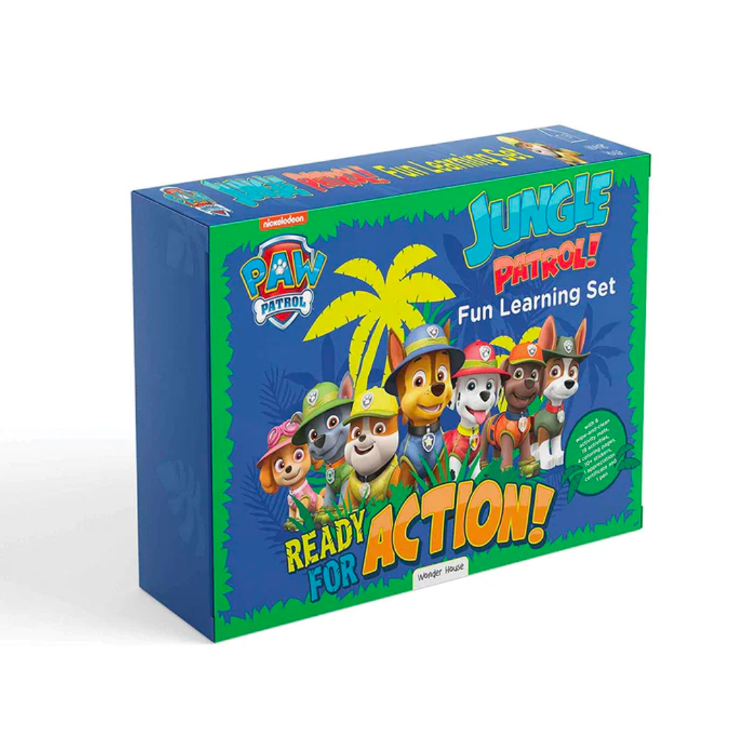 Nickelodeon Paw Patrol - Jungle Patrol! : Fun Learning Set (With Wipe And Clean Mats, Coloring Sheets, Stickers, Appreciation Certificate And Pen) - The English Bookshop Kuwait