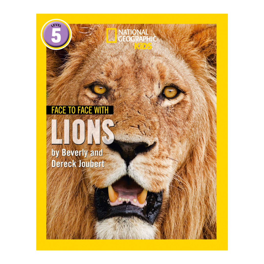 Face to Face with Lions: Level 5 (National Geographic Readers) - The English Bookshop Kuwait