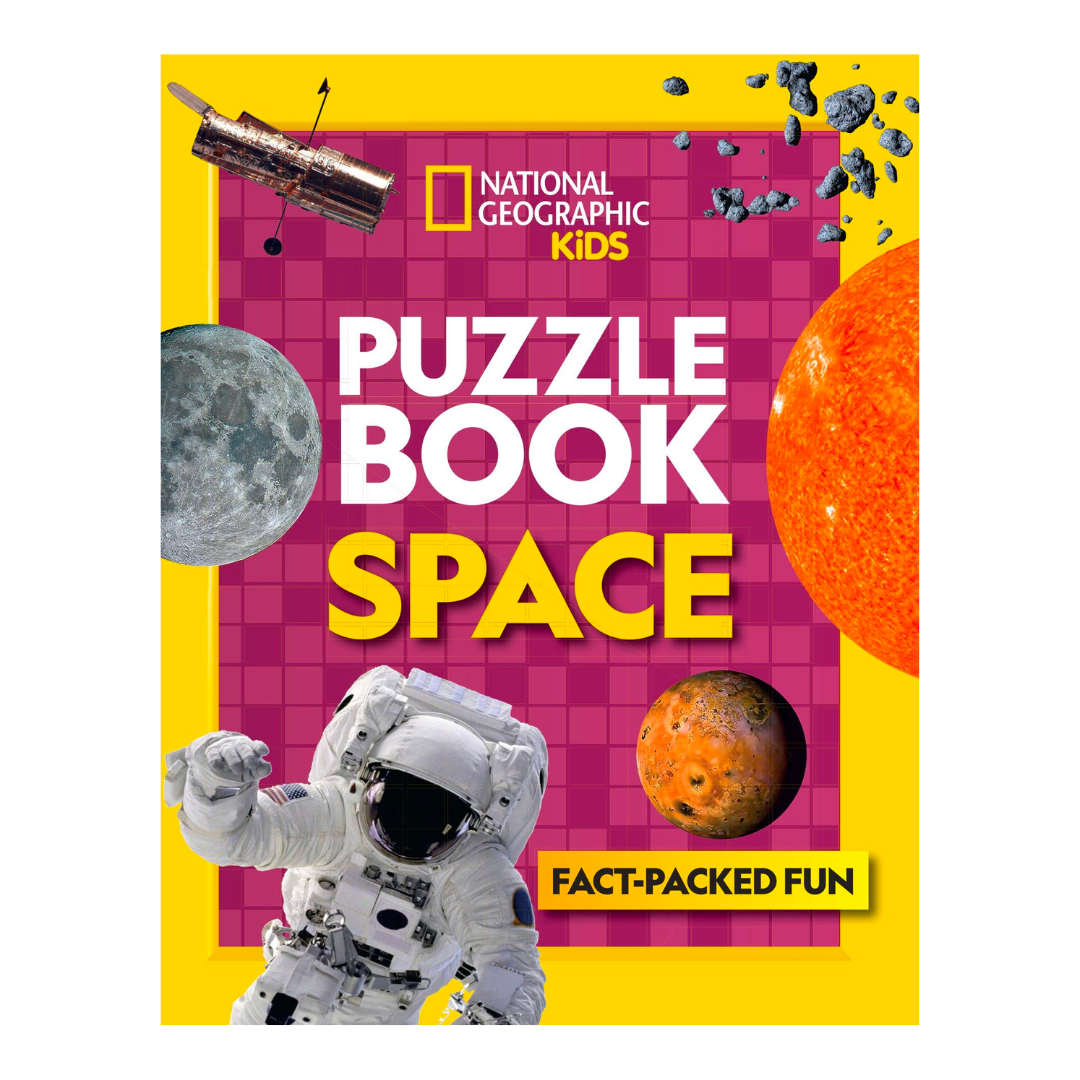 Puzzle Book Space: Brain-tickling quizzes, sudokus, crosswords and wordsearches (National Geographic Kids Puzzle Books) - The English Bookshop Kuwait