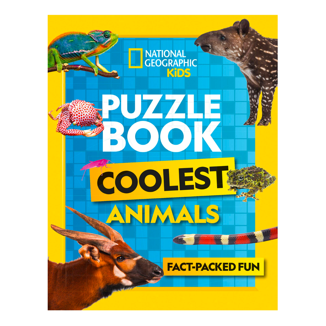 Puzzle Book Coolest Animals: Brain-tickling quizzes, sudokus, crosswords and wordsearches (National Geographic Kids) - The English Bookshop Kuwait