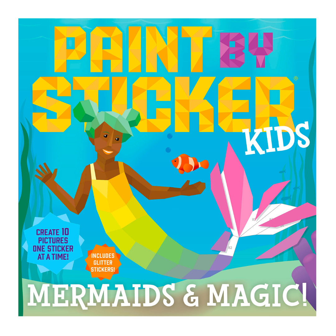 Paint by Sticker Kids: Mermaids & Magic!: Create 10 Pictures One Sticker at a Time! Includes Glitter Stickers - The English Bookshop Kuwait