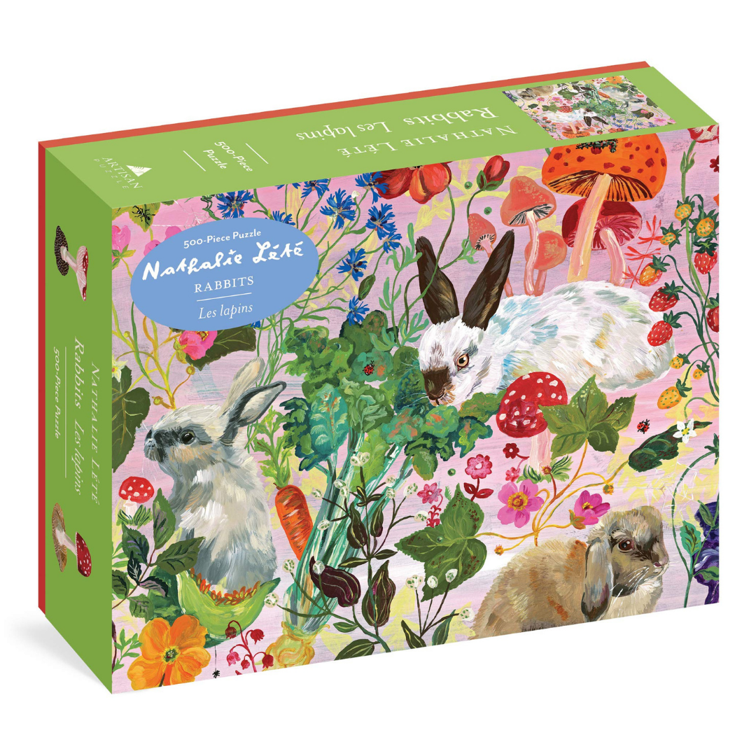 Rabbits 500-Piece Puzzle - Nathalie Lete - The English Bookshop