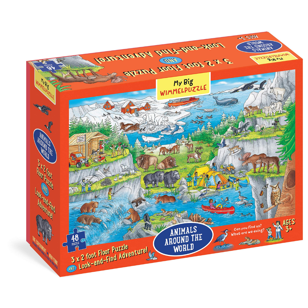 My Big Wimmelpuzzle-Animals Around the World Floor Puzzle, 48-Piece - Stefan Lohr - The English Bookshop