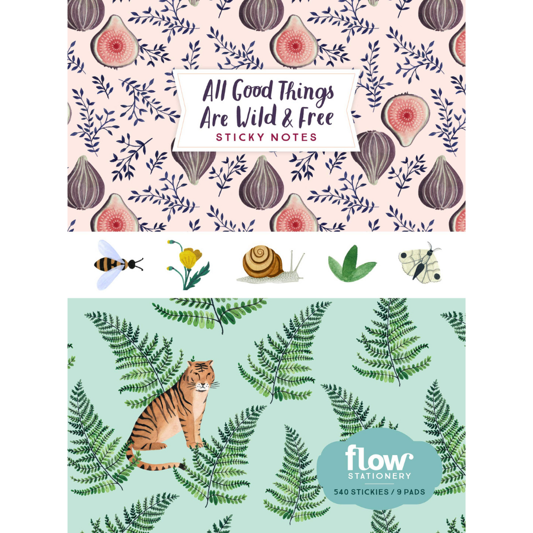 All Good Things Are Wild and Free Sticky Notes (Flow) - Irene Smit - The English Bookshop