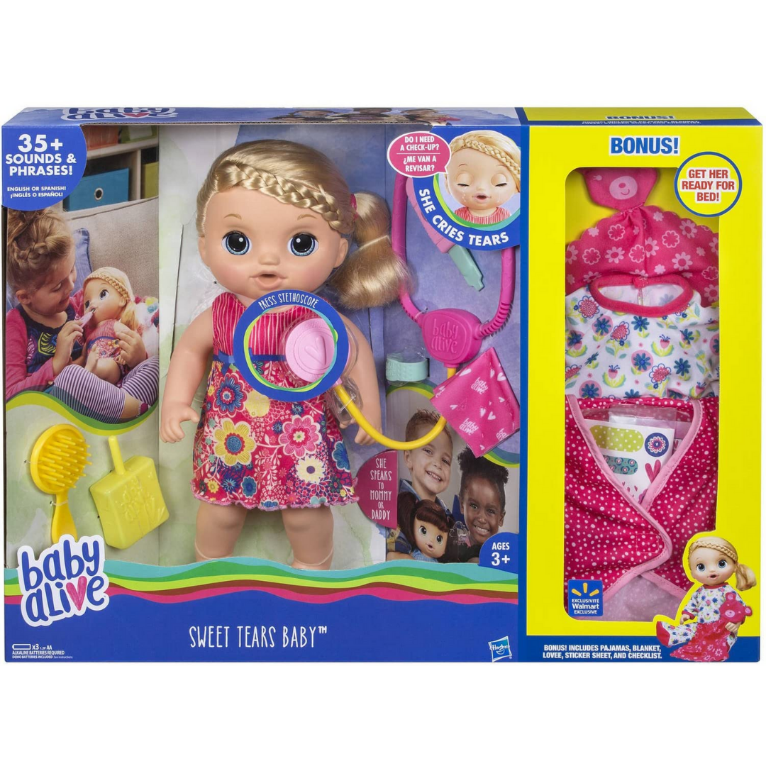 Baby Alive Sweet Tears Baby Blonde Doll - The English Bookshop