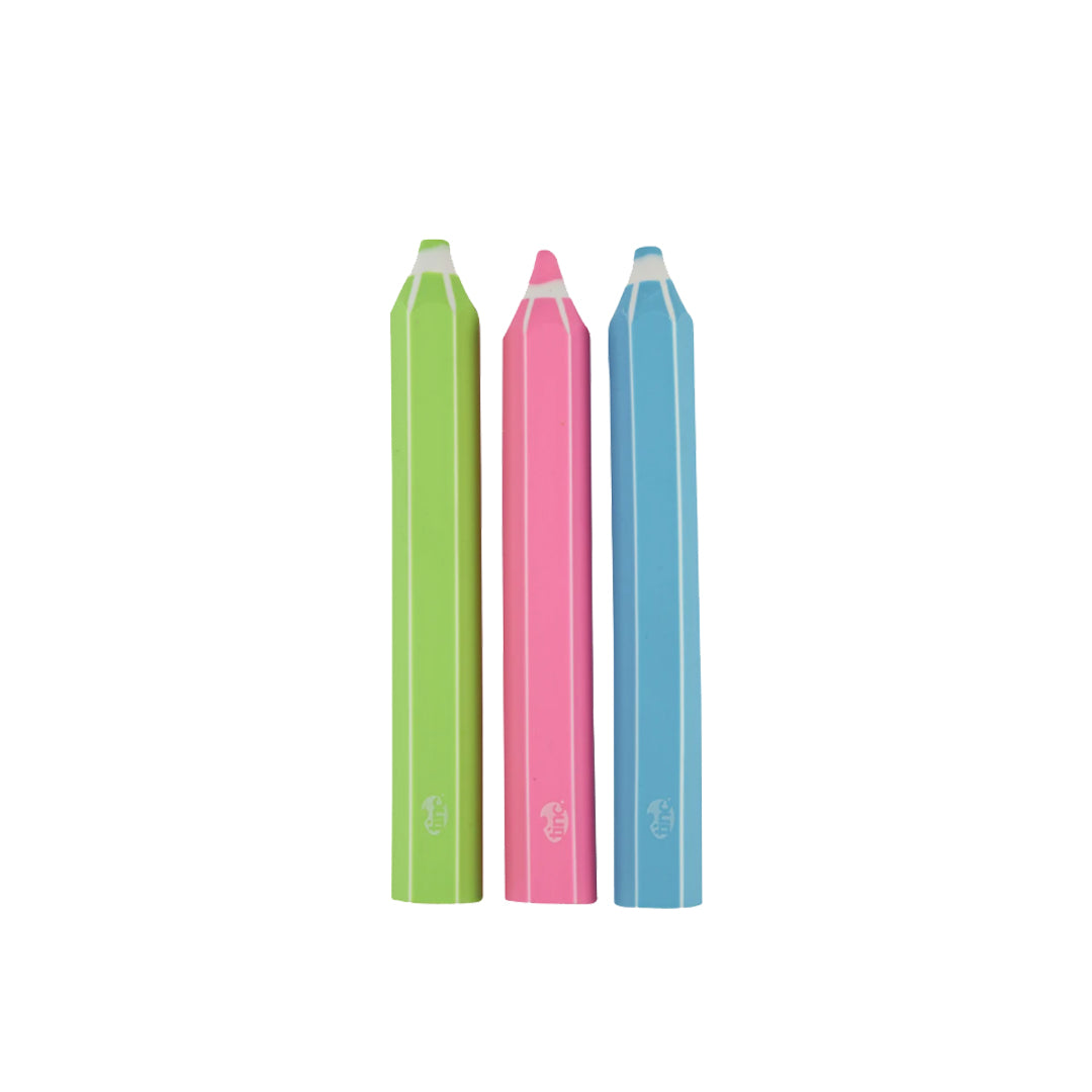 Neon Pencil Erasers Set - Tinc - The English Bookshop