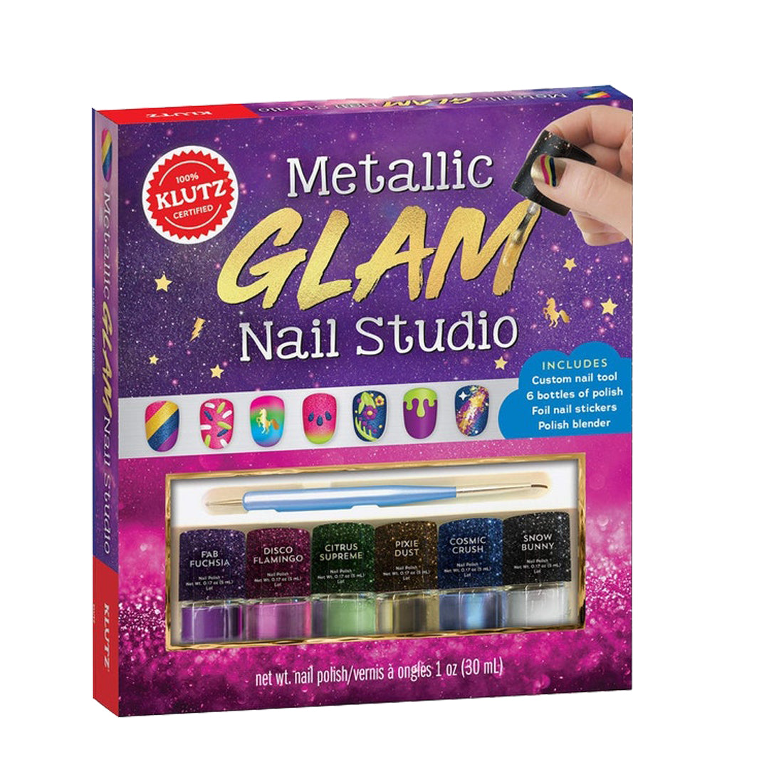 Klutz Metallic Glam Nail Studio, Nail Art Kit - Klutz - The English Bookshop