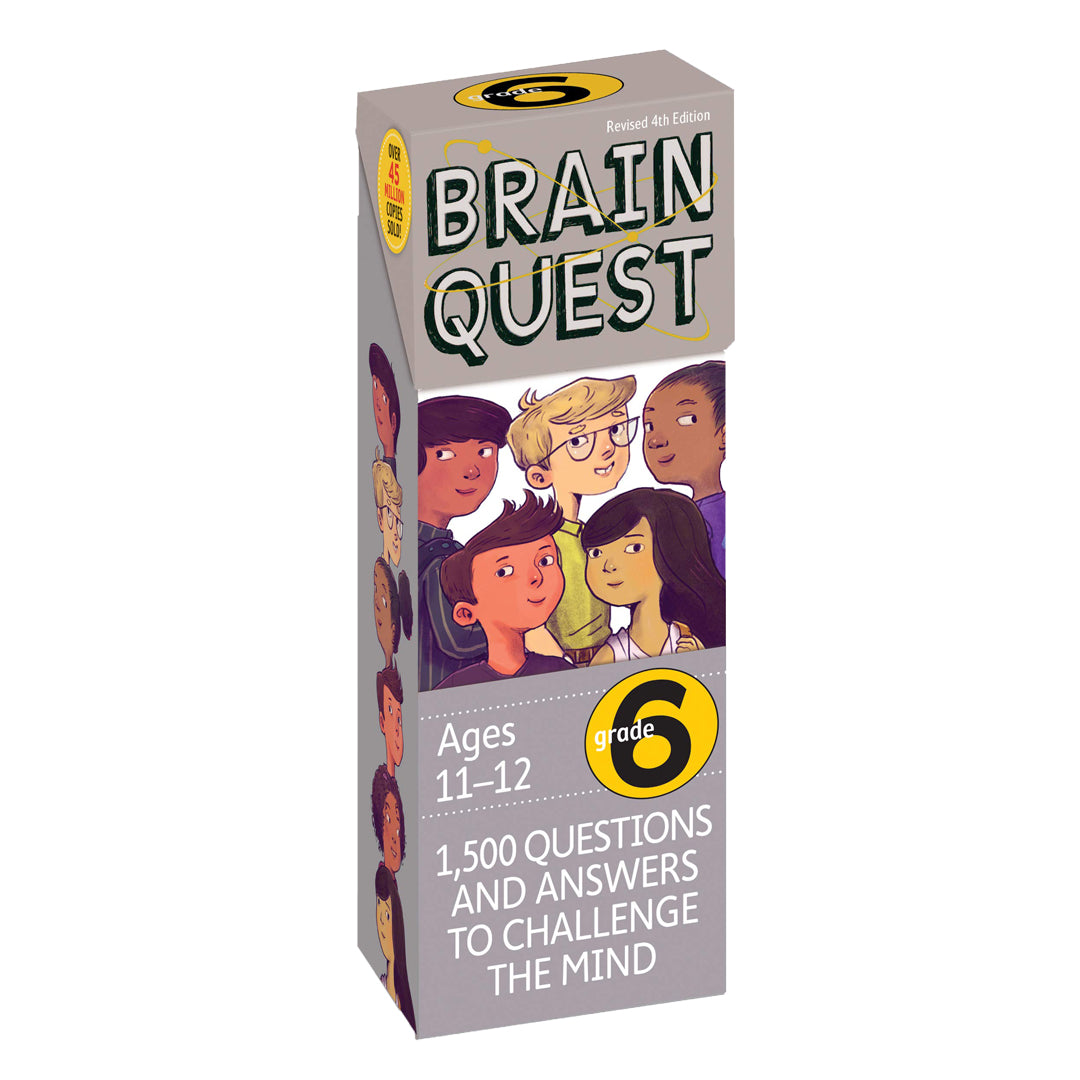 Brain Quest: Grade 6: 1,500 Questions and Answers to Challenge the Mind (Brain Quest Decks) - Workman Publishing - The English Bookshop