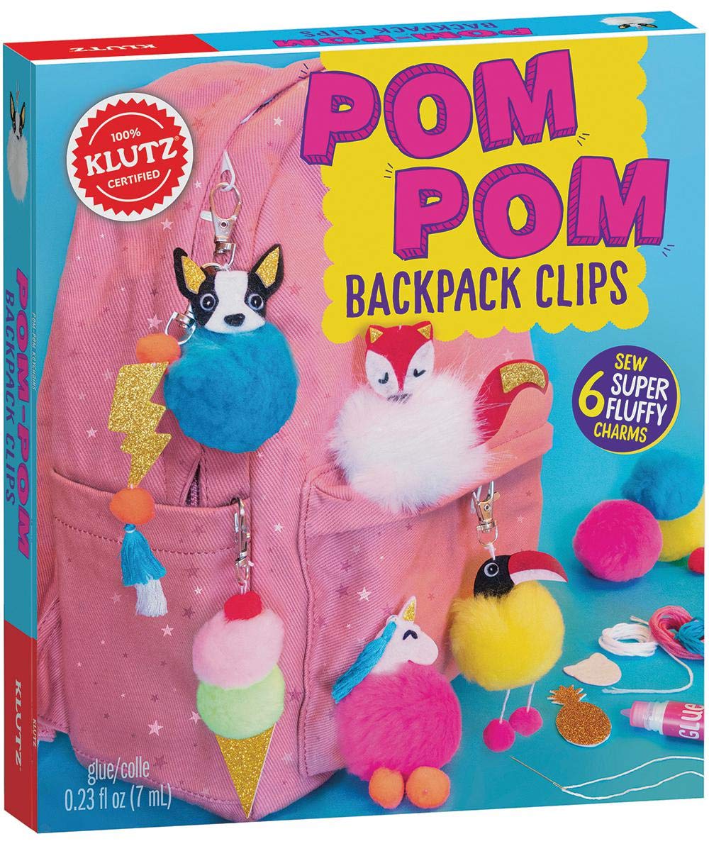 Klutz Pom-POM Backpack Clips Craft Kit - The English Bookshop Kuwait