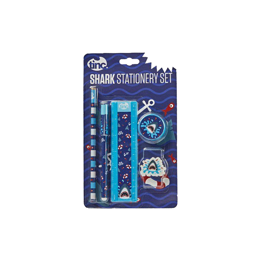 Shark Stationery Gift Set - Tinc - The English Bookshop