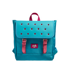 Buds Satchel Backpack - Blue with pink - Tinc - The English Bookshop