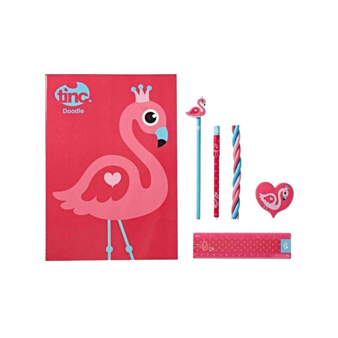 Flamingo Stationery Gift Set - Tinc - The English Bookshop